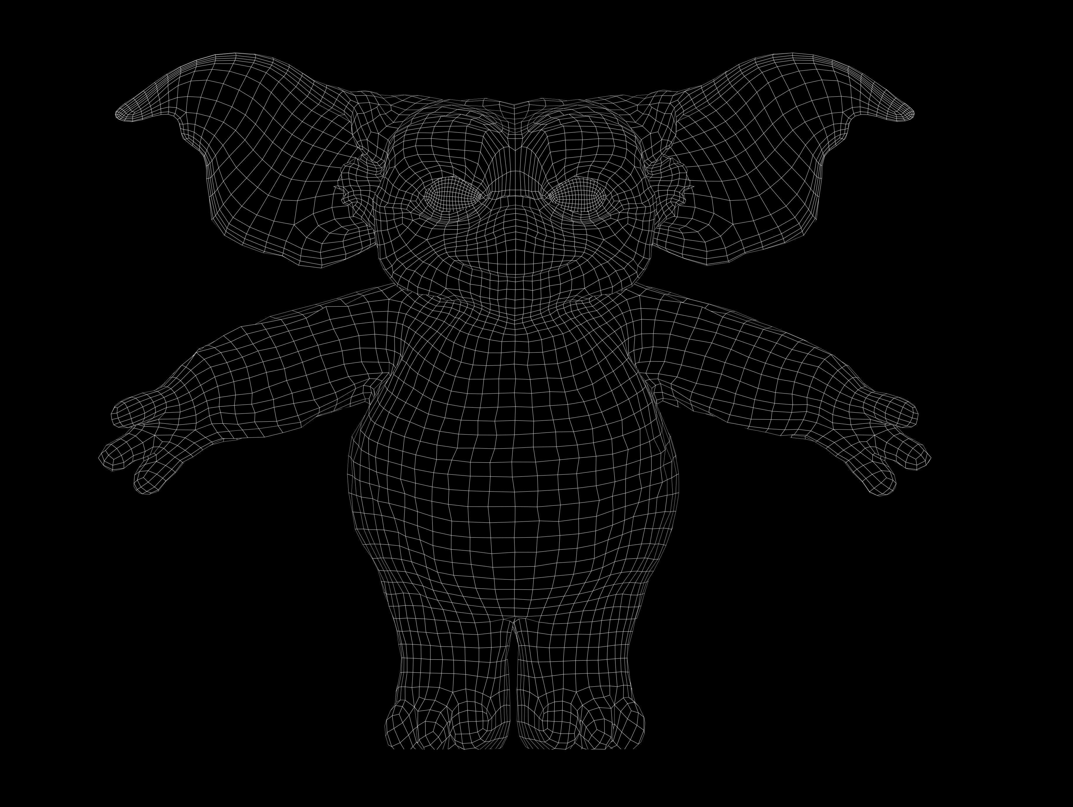 Gizmo from Gremlins Low-poly 3D model_11