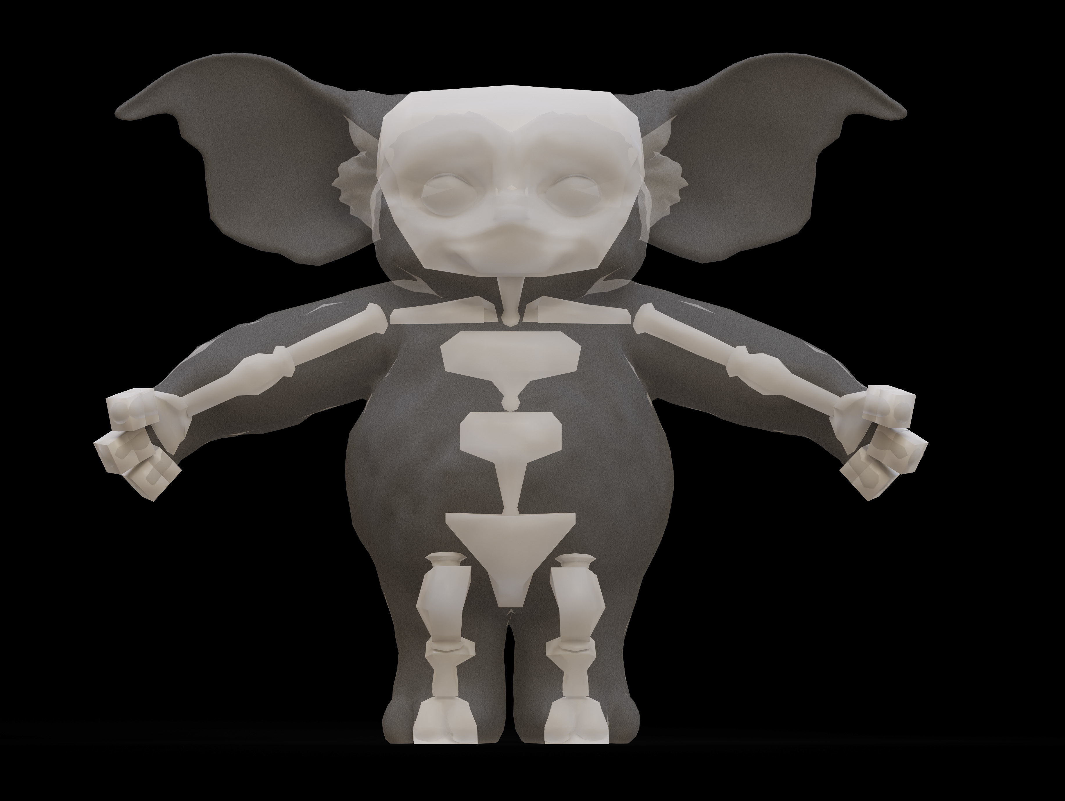 Gizmo from Gremlins Low-poly 3D model_9