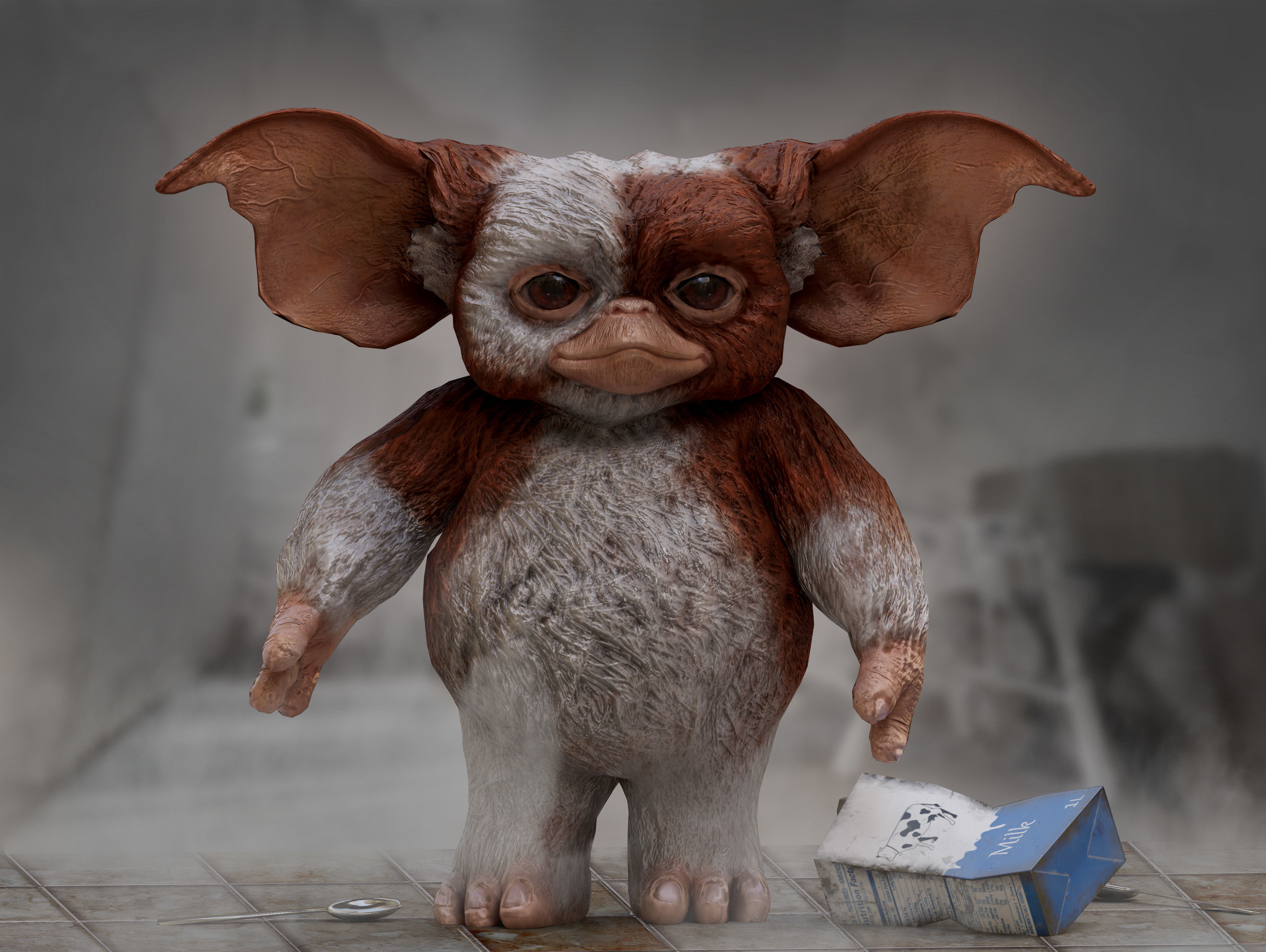Gizmo from Gremlins Low-poly 3D model_8