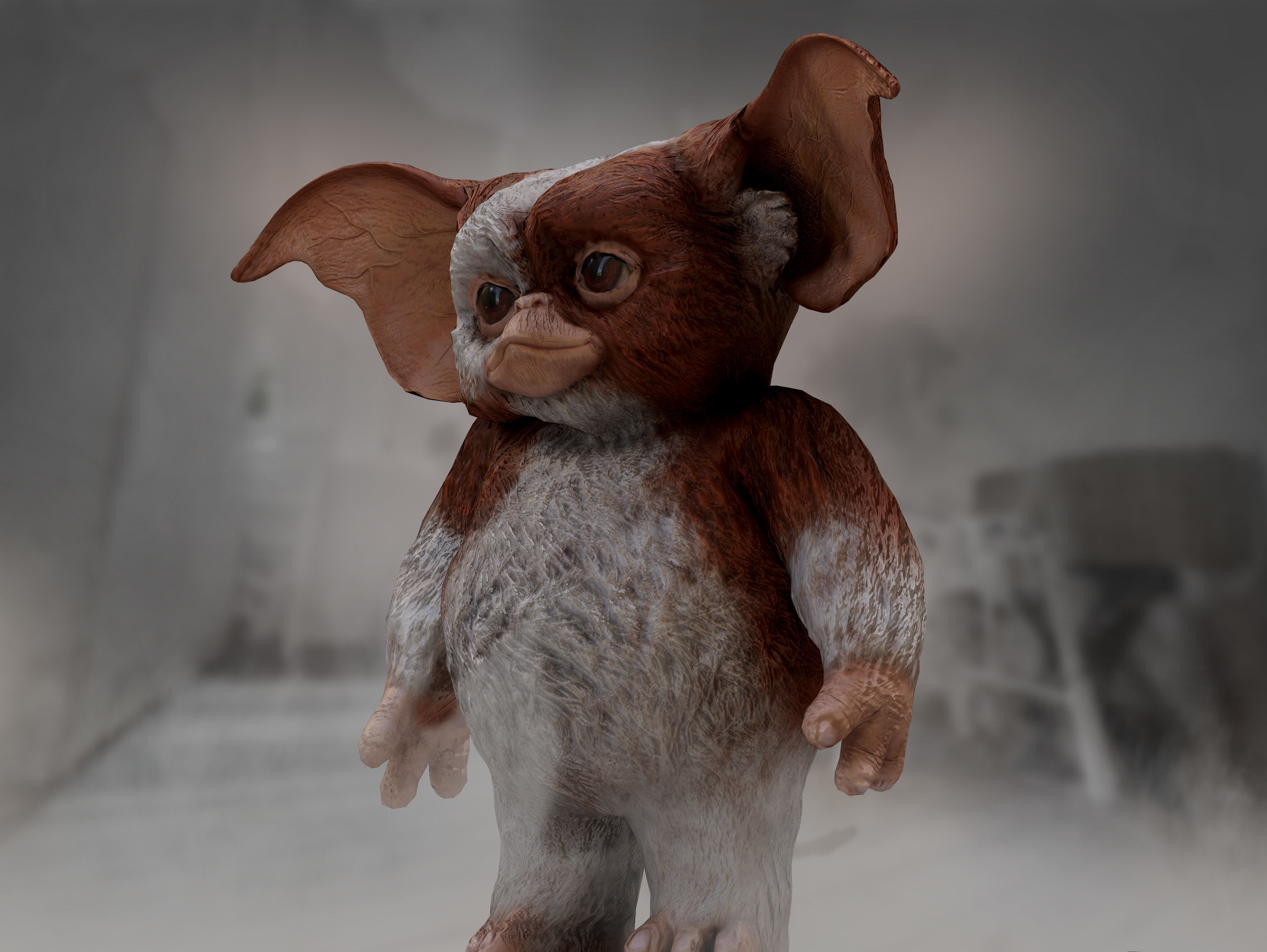 Gizmo from Gremlins Low-poly 3D model_5