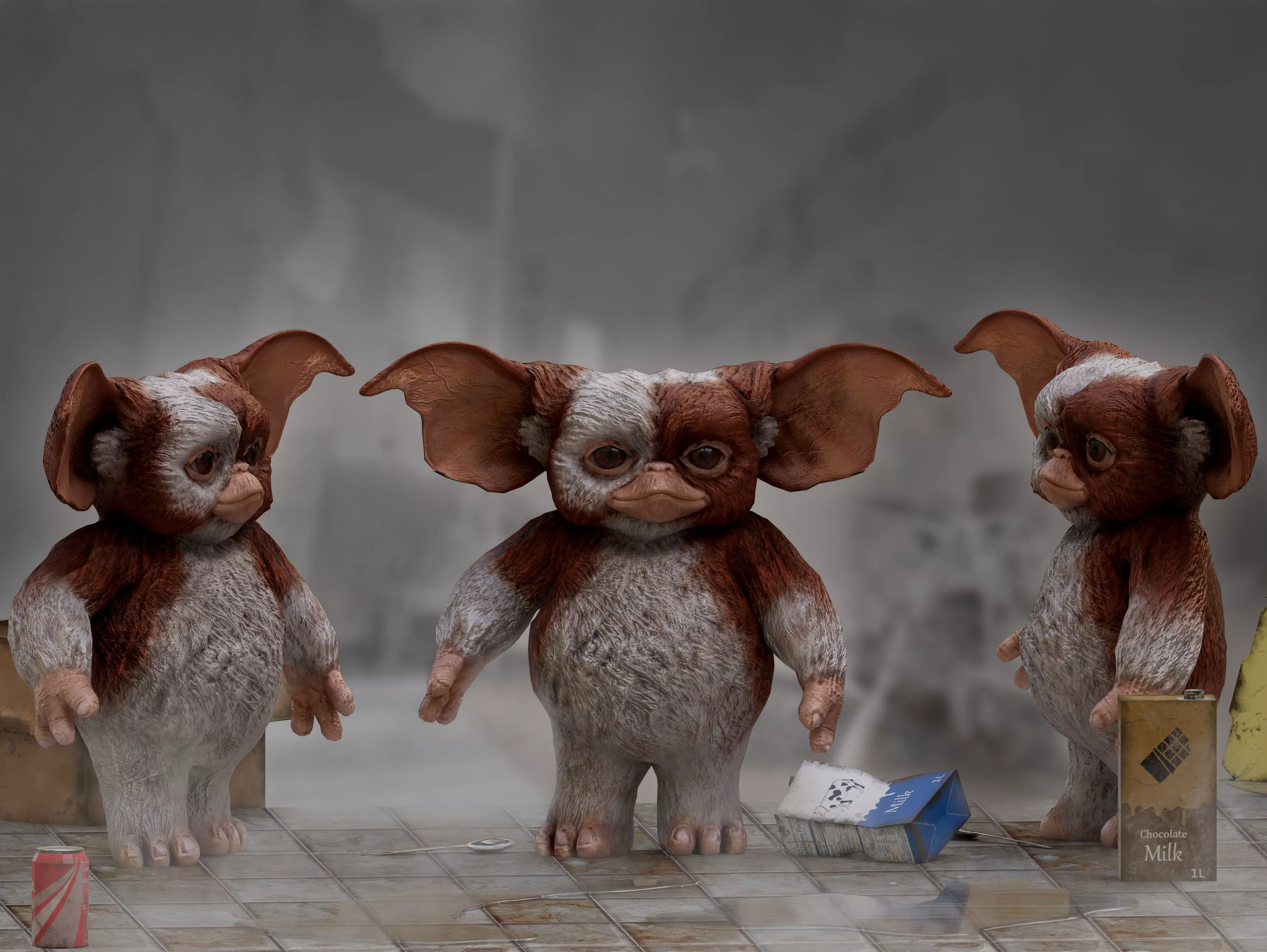 Gizmo from Gremlins Low-poly 3D model_0