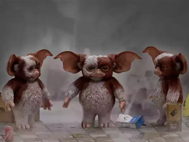 Gizmo from Gremlins Low-poly 3D model