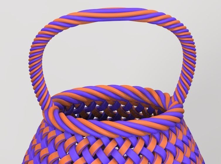 Traditional Basket-01 3D print model_30
