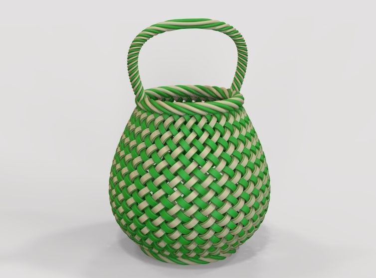 Traditional Basket-01 3D print model_12