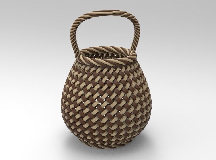 Traditional Basket-01 3D print model_79