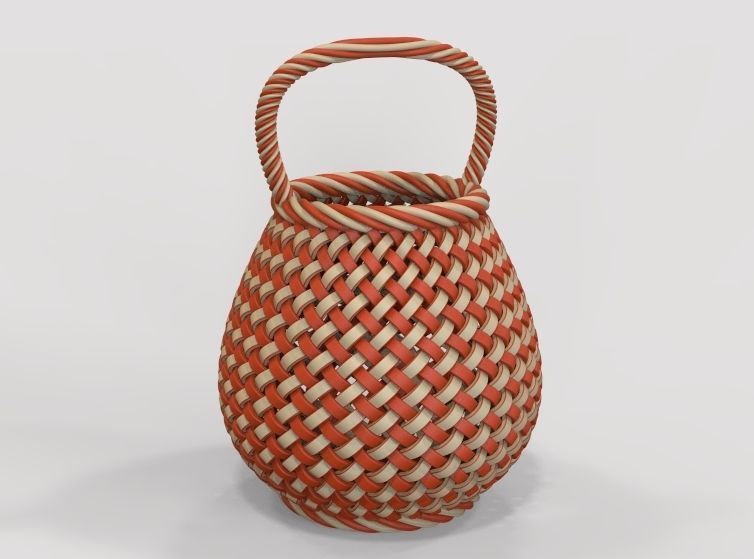 Traditional Basket-01 3D print model_11