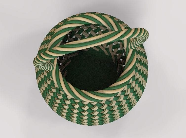Traditional Basket-01 3D print model_4