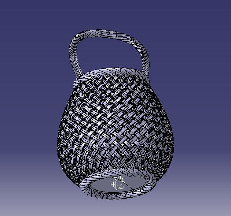 Traditional Basket-01 3D print model_17