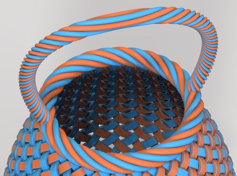 Traditional Basket-01 3D print model_32