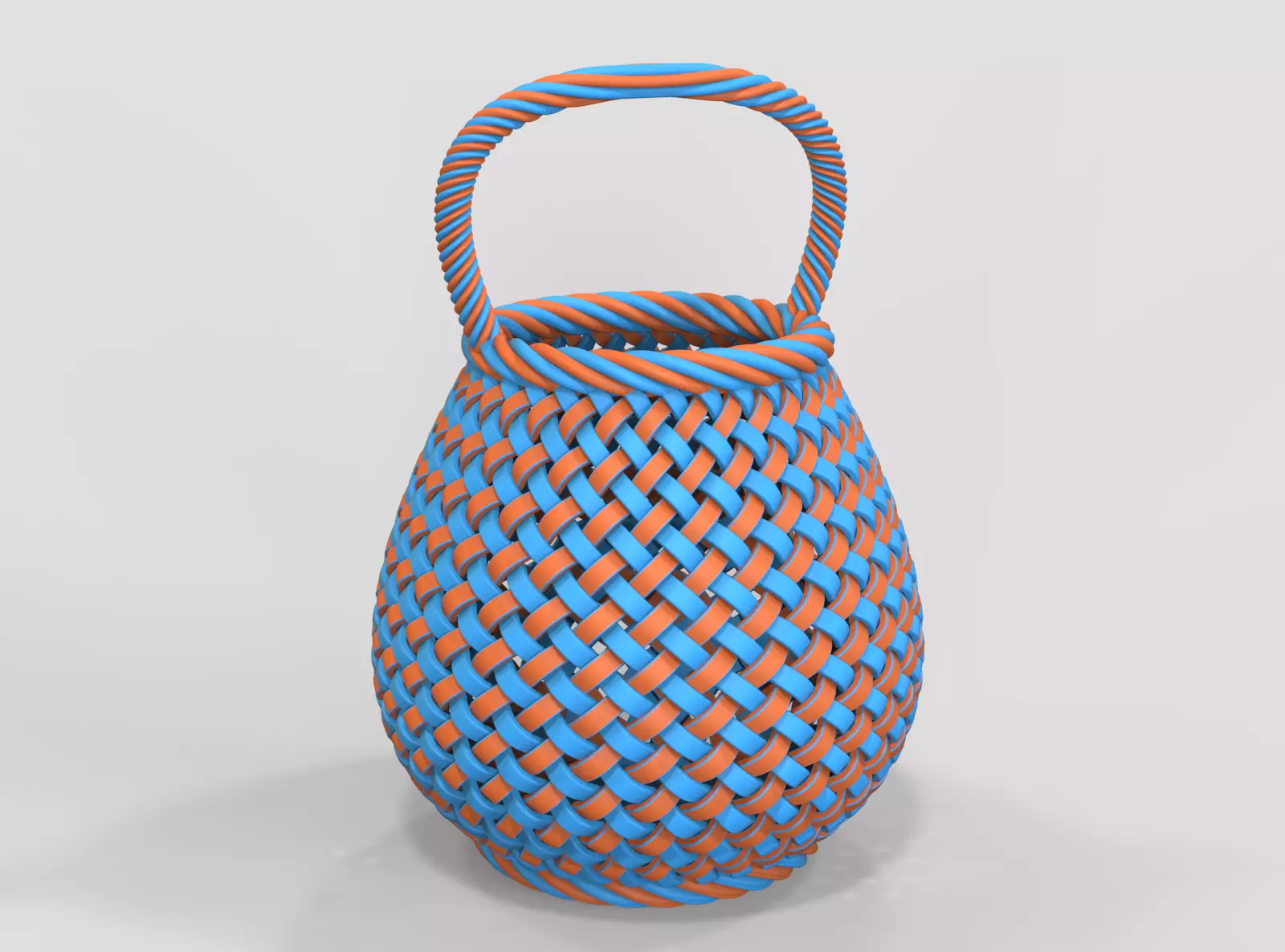 Traditional Basket-01 3D print model_0