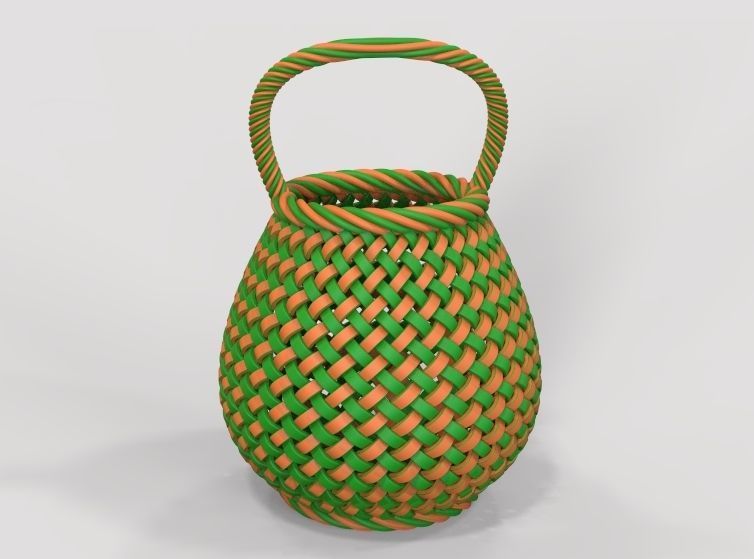 Traditional Basket-01 3D print model_15