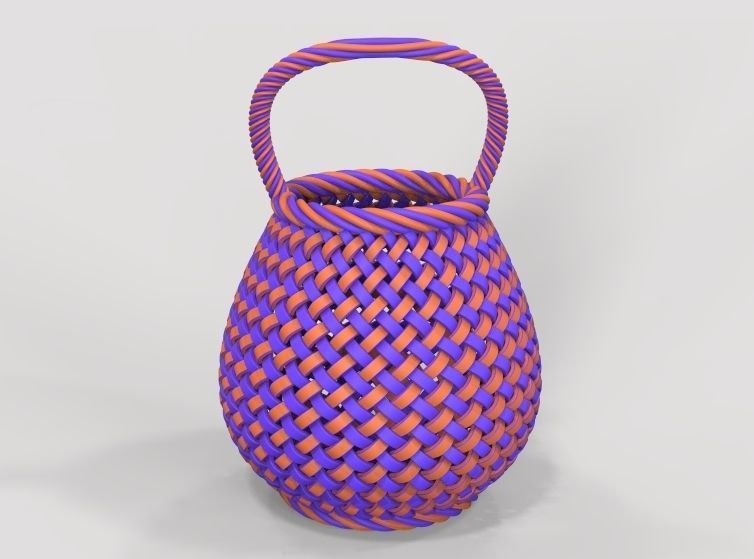 Traditional Basket-01 3D print model_29