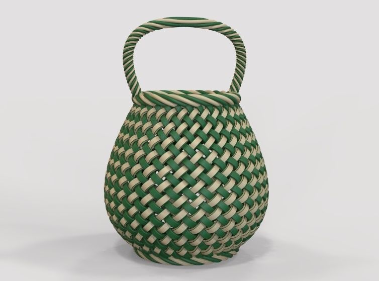 Traditional Basket-01 3D print model_2