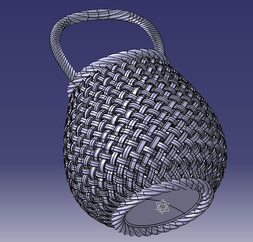 Traditional Basket-01 3D print model_18