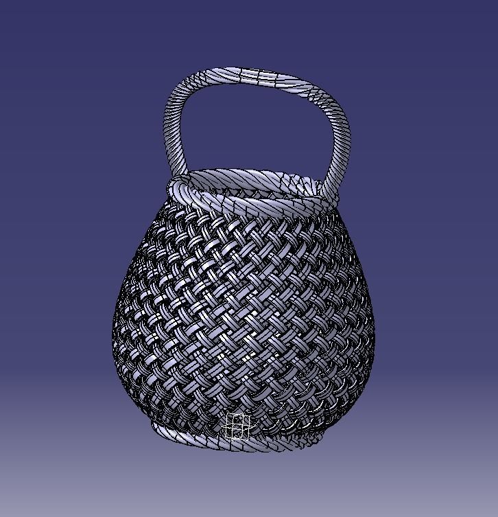 Traditional Basket-01 3D print model_40