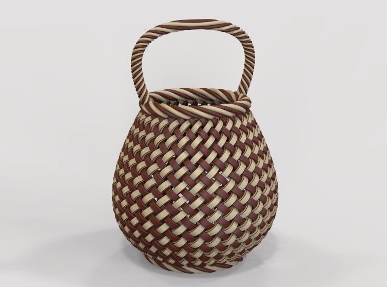 Traditional Basket-01 3D print model_10
