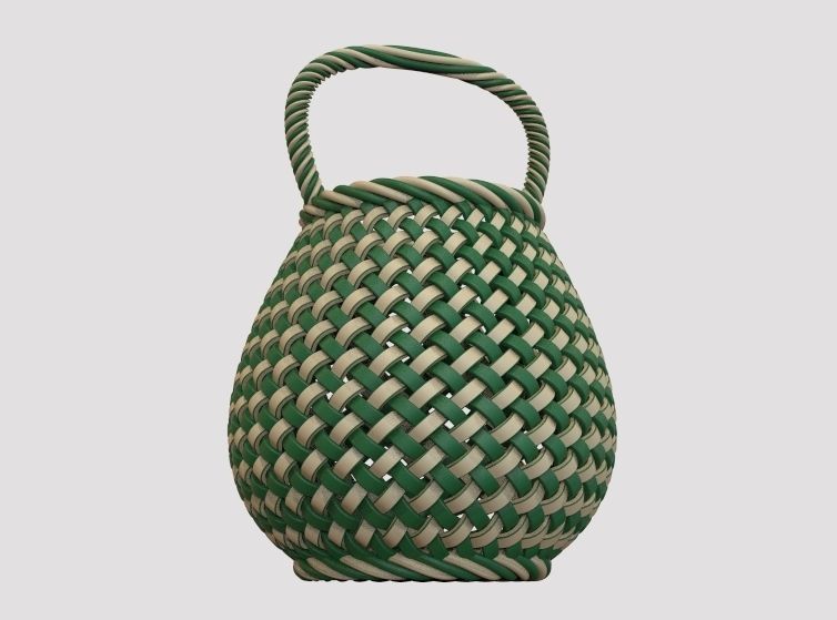Traditional Basket-01 3D print model_7