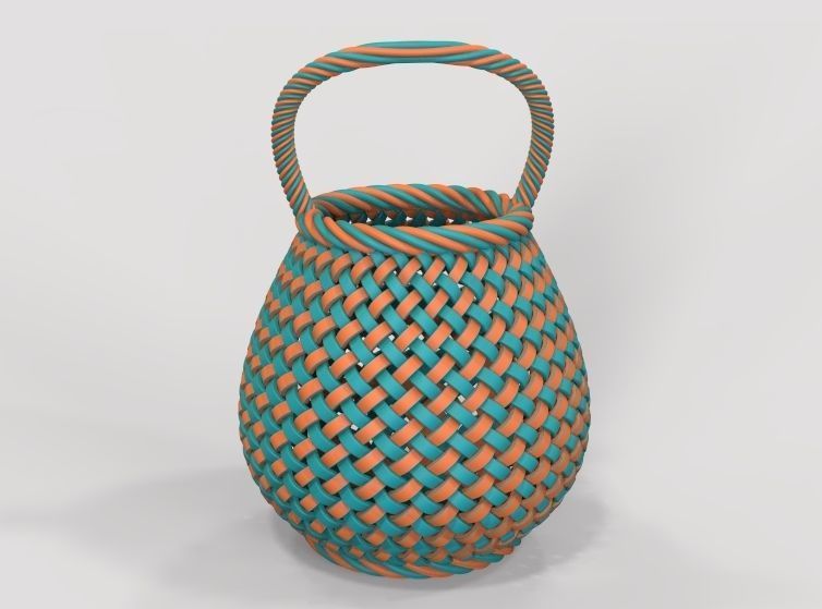 Traditional Basket-01 3D print model_16