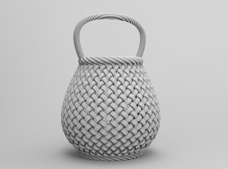 Traditional Basket-01 3D print model_49