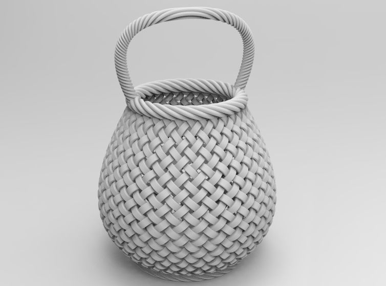 Traditional Basket-01 3D print model_48