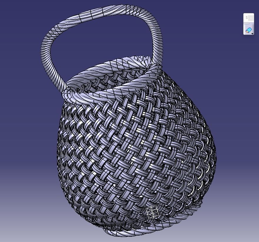 Traditional Basket-01 3D print model_22