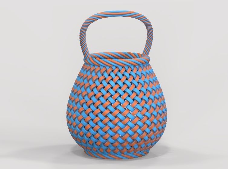 Traditional Basket-01 3D print model_33