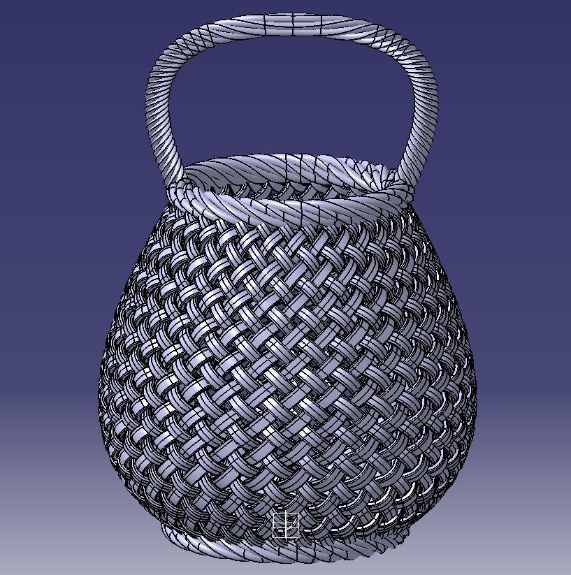 Traditional Basket-01 3D print model_25