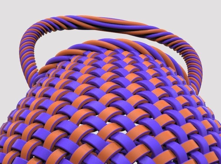 Traditional Basket-01 3D print model_31