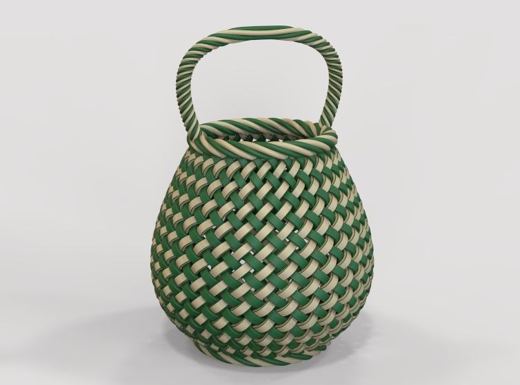 Traditional Basket-01 3D print model_8