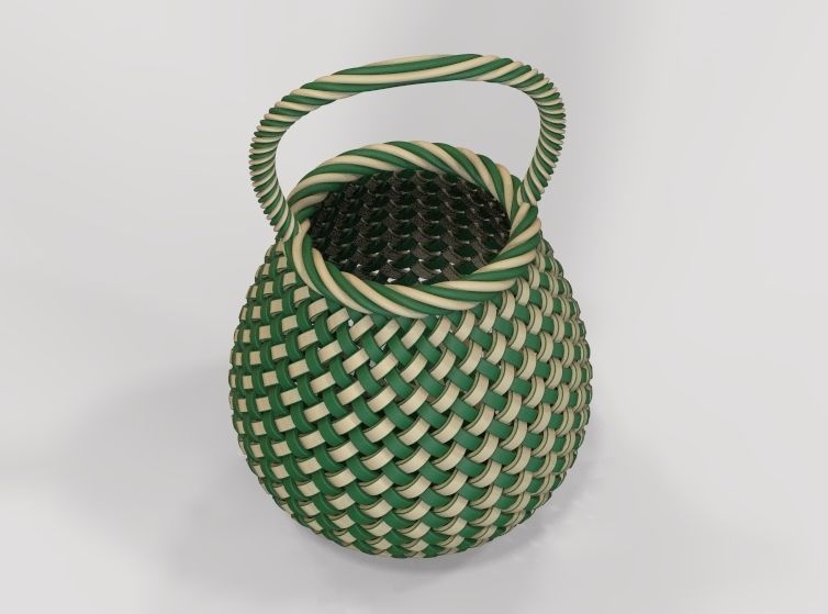 Traditional Basket-01 3D print model_3