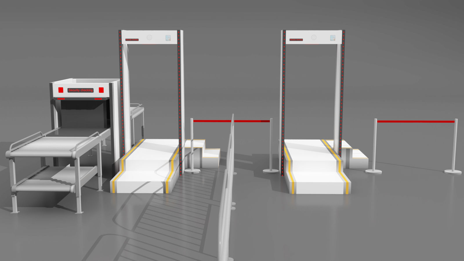 Metro security check 3D model_3