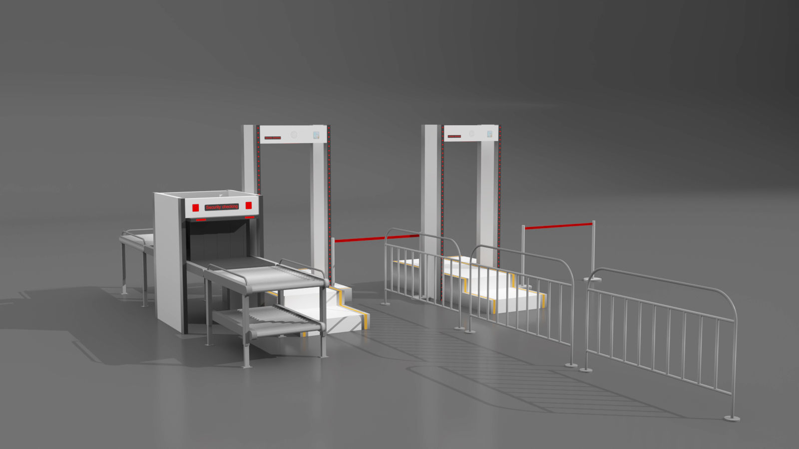 Metro security check 3D model_1