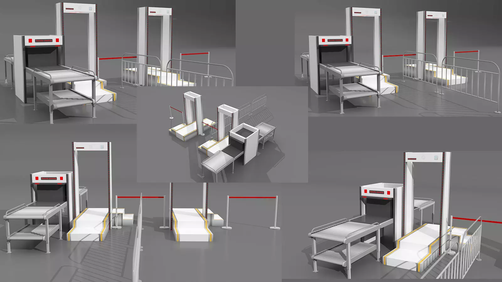 Metro security check 3D model_0