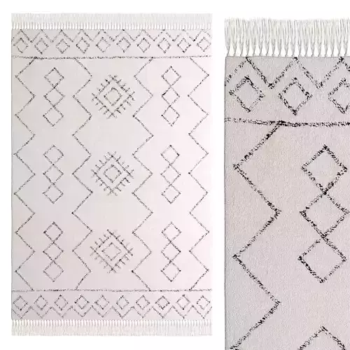 Washable Cotton Rug Naomi By Benuta 3D model