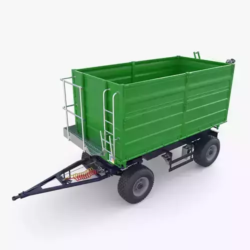 Agro trailer V1 Low-poly 3D model