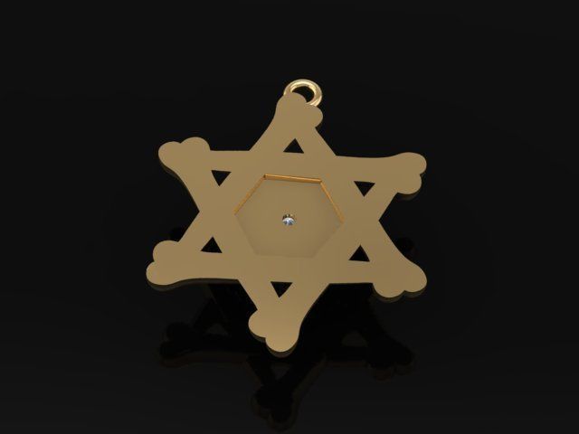 star eye pendant  3D print model_18