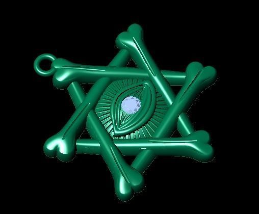 star eye pendant  3D print model_20