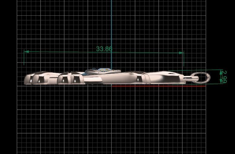 star eye pendant  3D print model_9