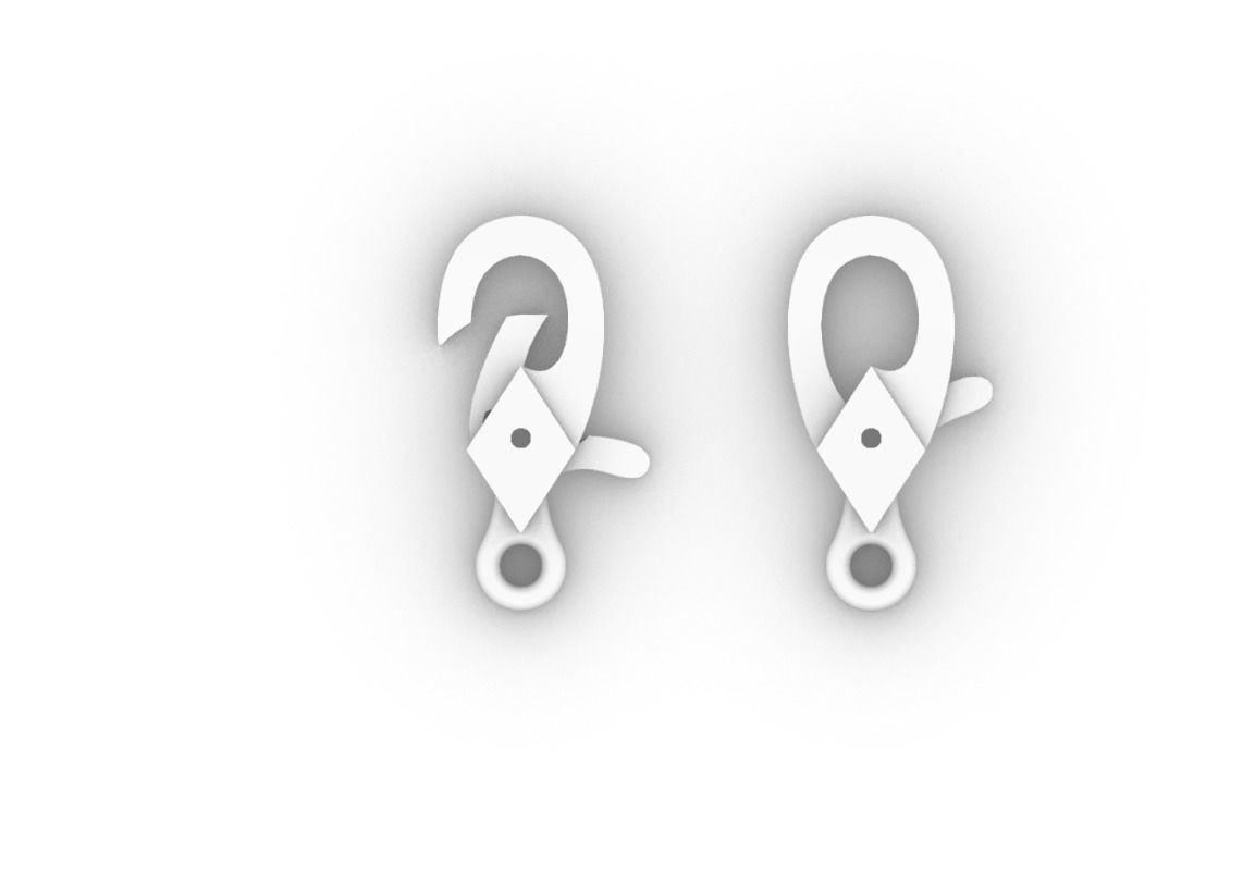 Lobster Clasp 3D print model_2