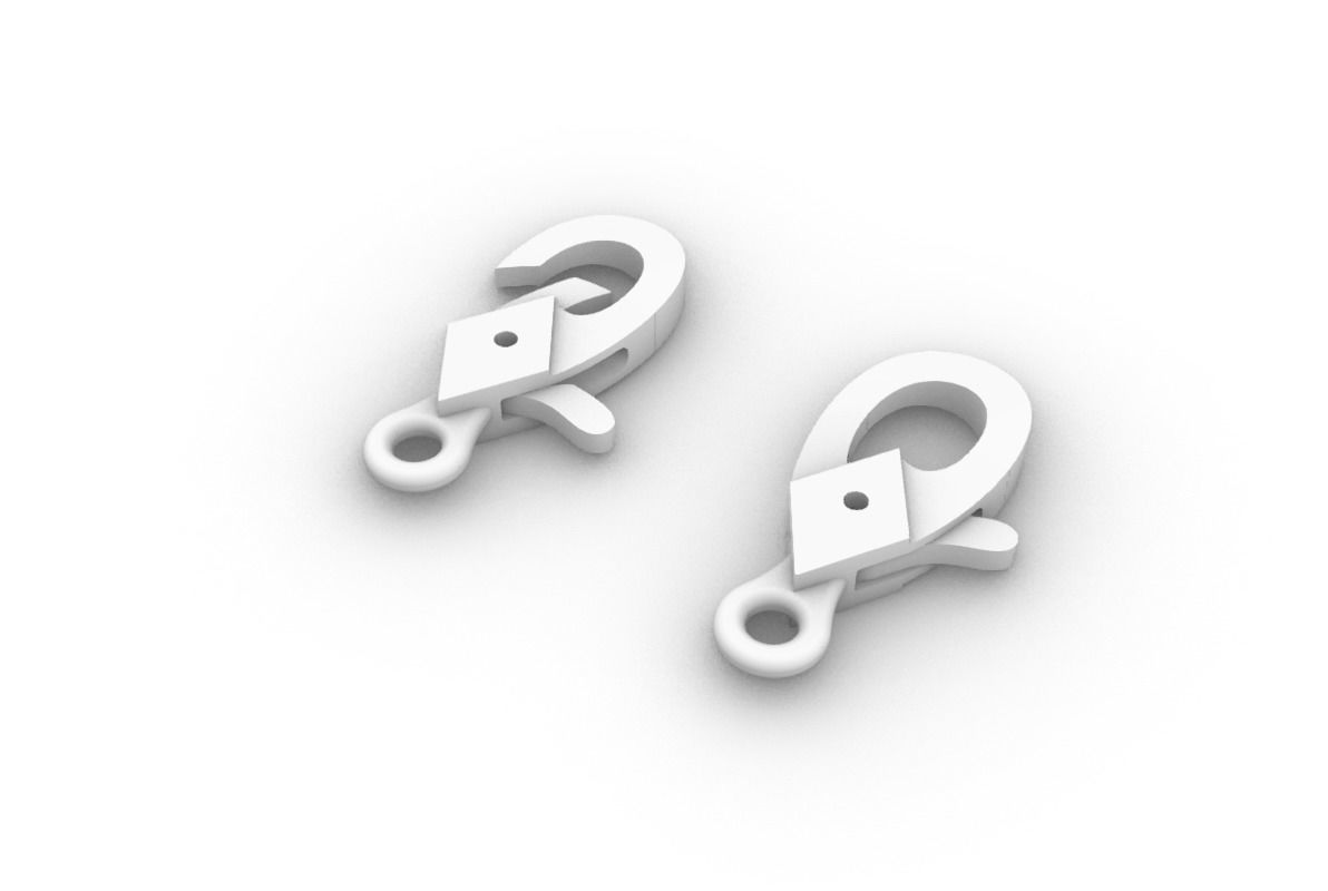 Lobster Clasp 3D print model_3