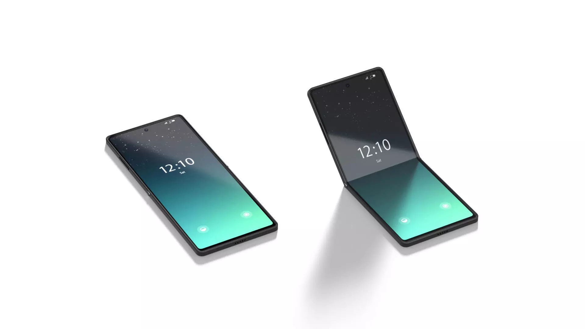 Animated Flexible Phone - clamshell smartphone with animation Low-poly 3D model