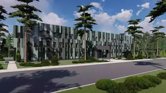 3D model of a public building