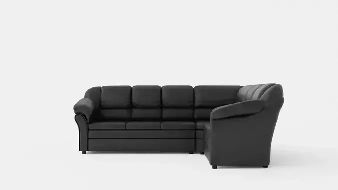 Salvador Corner Sofa Left Artificial Leather Black