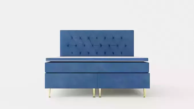 Royal Velvet Complete Bed Package 180x200 Dark Blue With High