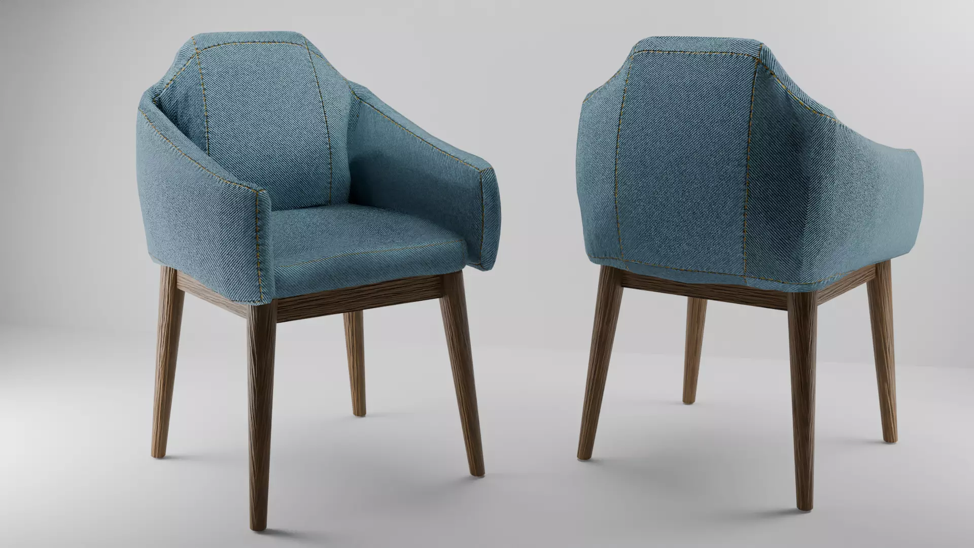 Chair Low-poly 3D model_0