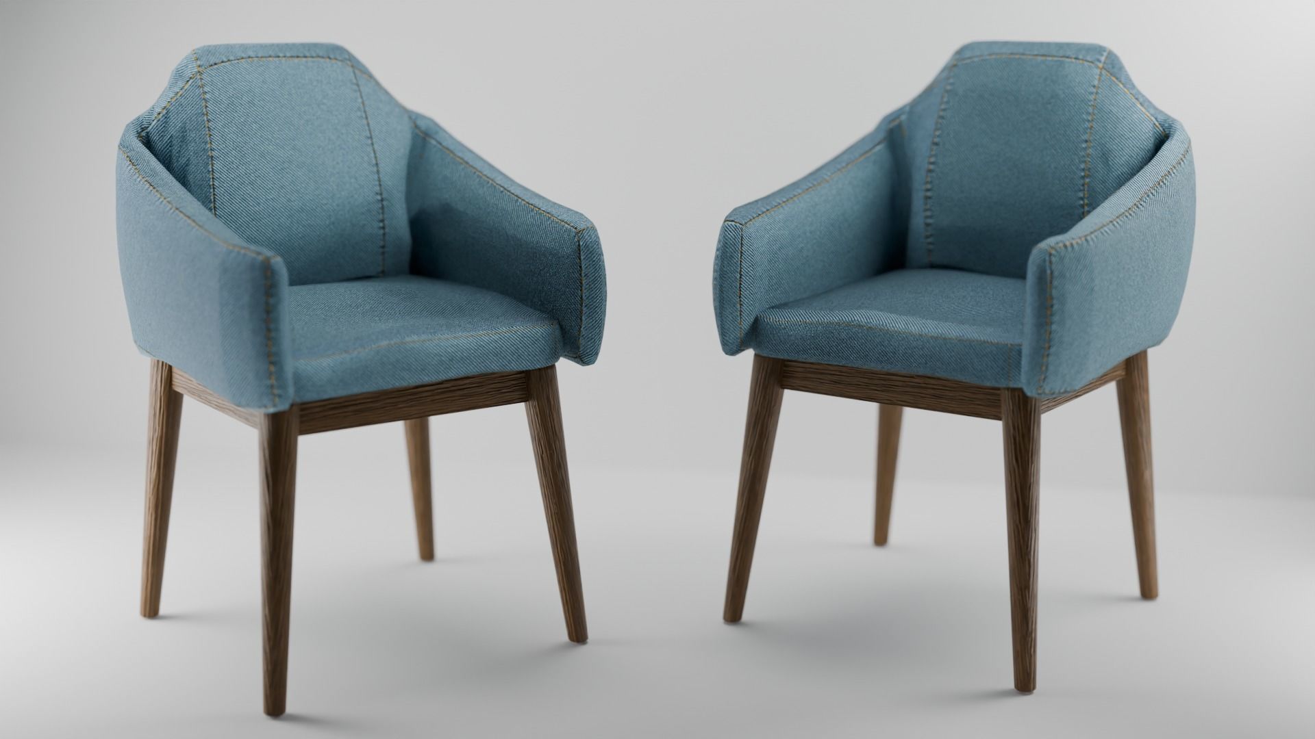 Chair Low-poly 3D model_1