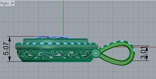 Pear Halo Pendant 3408 3D print model_6