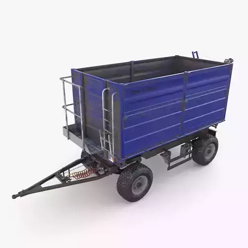 Agro trailer V2 Low-poly 3D model