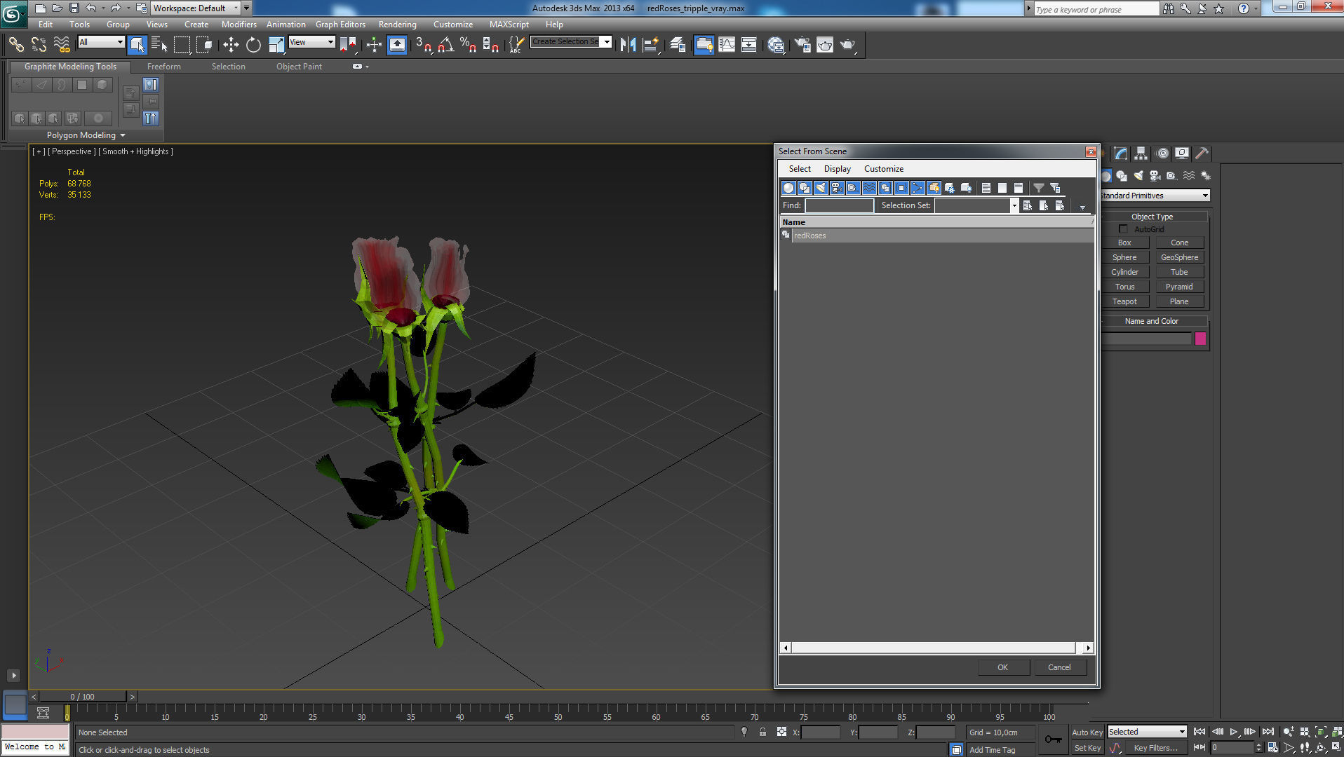 Rose Bouquet Low-poly 3D model_18