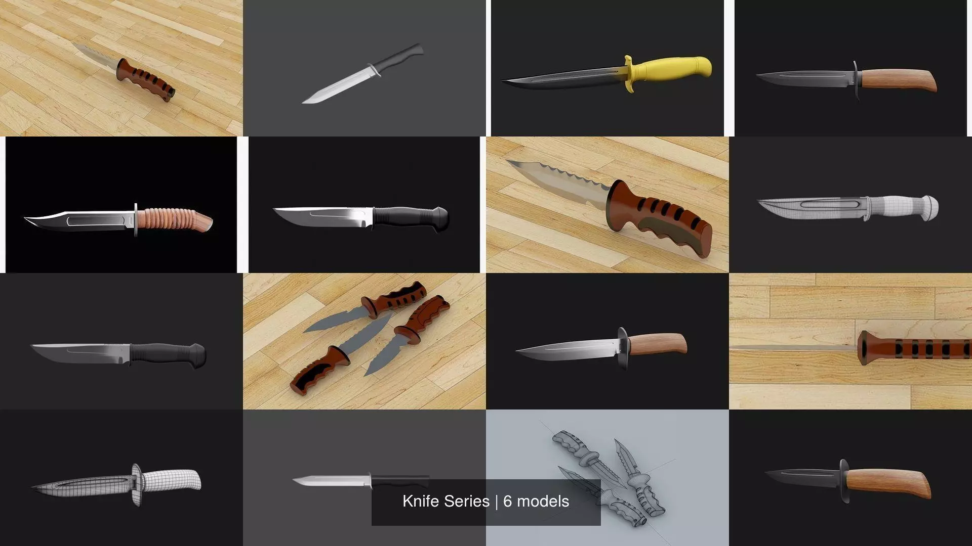 Knife Series 3D Model Collection_1